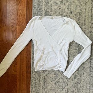 White cinch long sleeve
